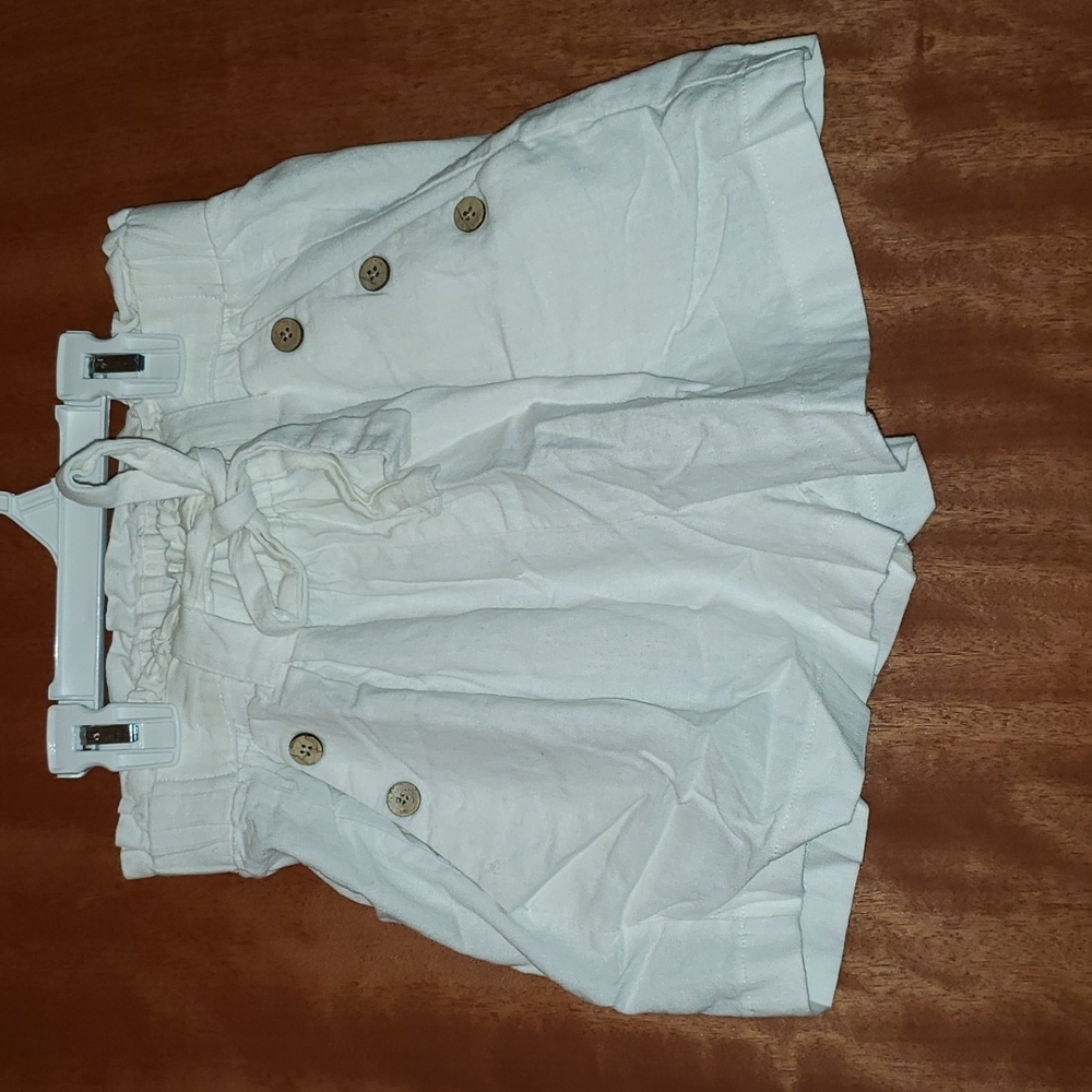 Off White Linen Shorts